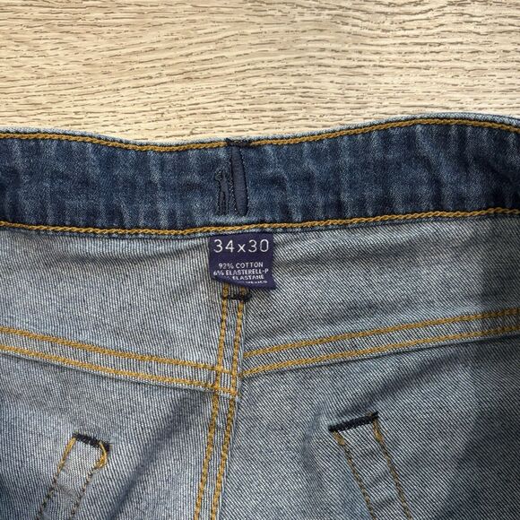 Johnnie O Jeans Mens 34x30 Blue Dark Wash Denim 5 Pocket Casual Jeans - Picture 4 of 6